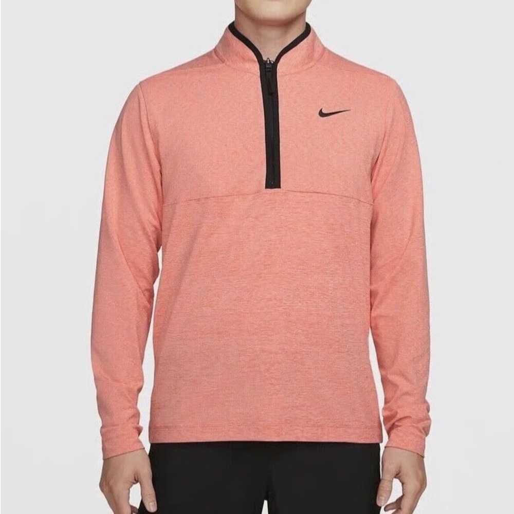 Nike Dri-Fit Victory 1/4 Zip Pullover Men’s Golf Small Orange HO220306NIV